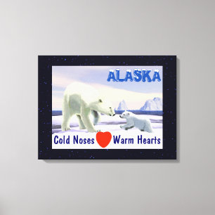 Polar Bear - Mama Nose Best Canvas Print