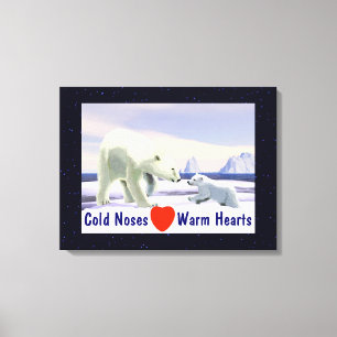 Polar Bear - Mama Nose Best Canvas Print