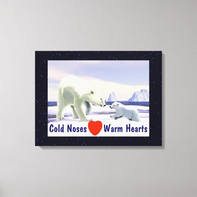 Polar Bear - Mama Nose Best Canvas Print (Front)
