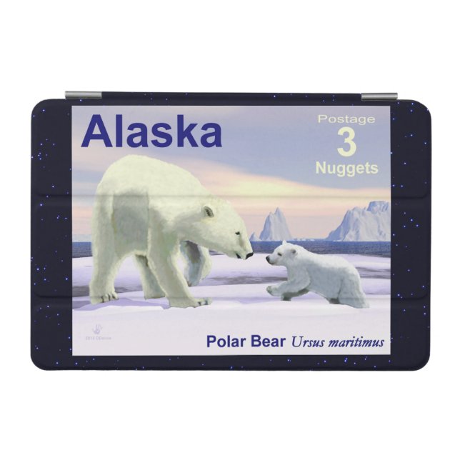 Polar Bear - Mama Nose Best iPad Mini Cover (Horizontal)