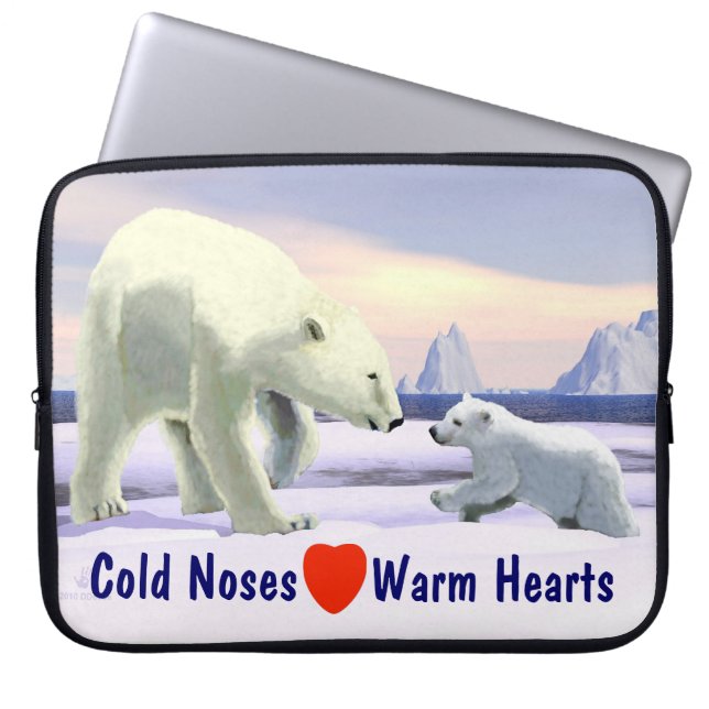 Polar Bear - Mama Nose Best Laptop Sleeve (Front)
