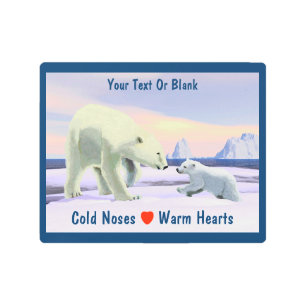 Polar Bear - Mama Nose Best Metal Print