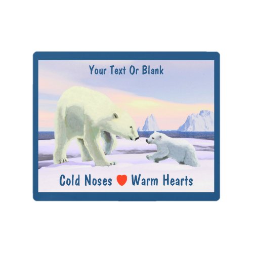 Polar Bear _ Mama Nose Best Metal Print