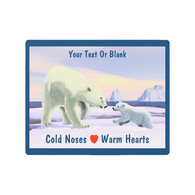 Polar Bear - Mama Nose Best Metal Print (Front)