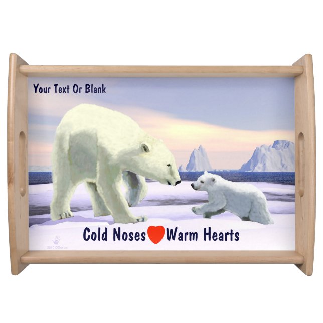 Polar Bear - Mama Nose Best Serving Tray (Front)