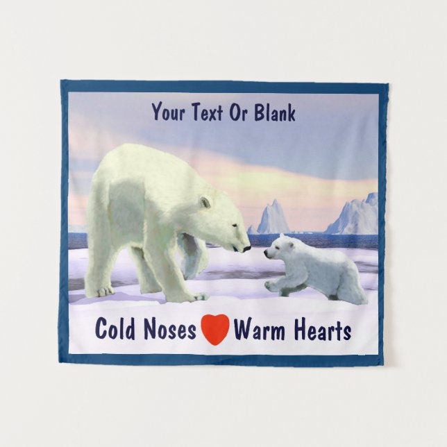 Polar Bear - Mama Nose Best Tapestry (Front (Horizontal))
