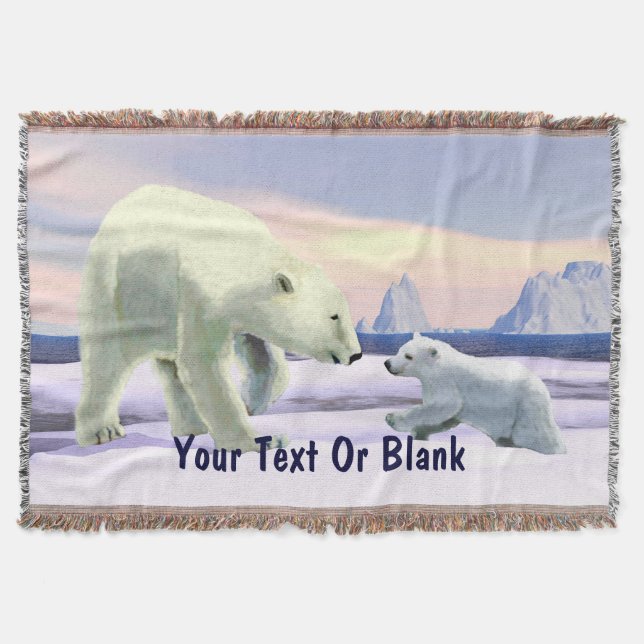 Polar Bear - Mama Nose Best Throw Blanket (Front)
