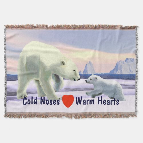 Polar Bear _ Mama Nose Best Throw Blanket