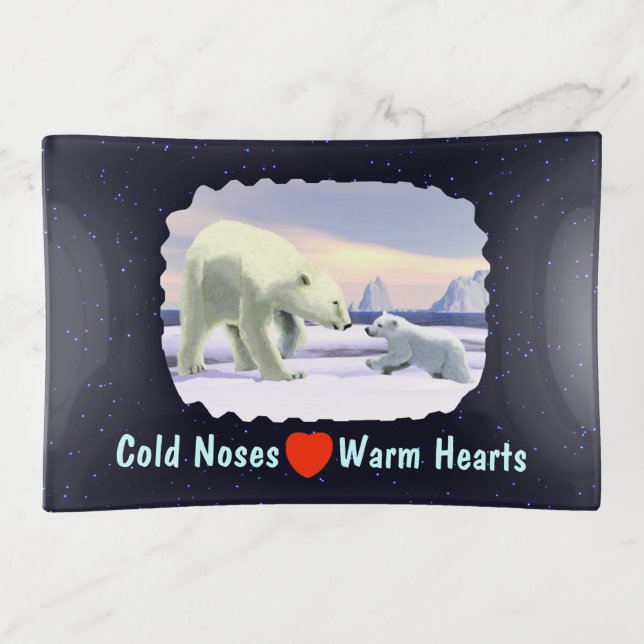Polar Bear - Mama Nose Best Trinket Tray (Front)