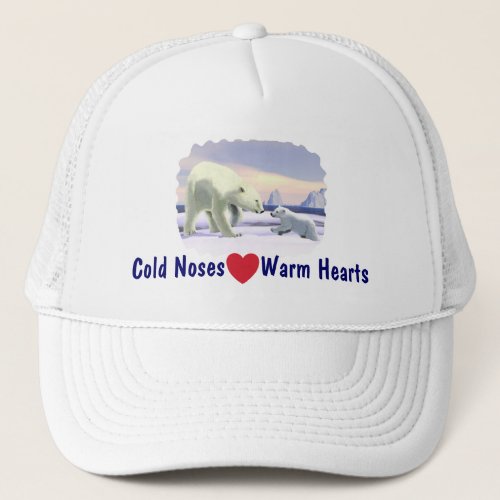Polar Bear _ Mama Nose Best Trucker Hat