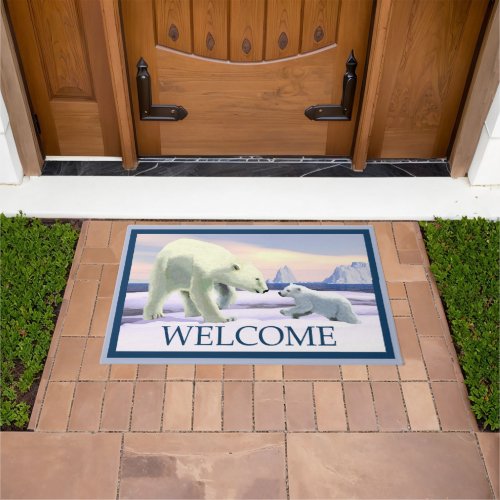 Polar Bear _ Mama Nose Best _ Welcome Doormat