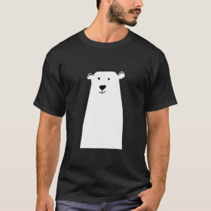 polar bear mens black T shirt
