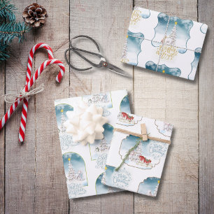 Polar Bear Merry Christmas Wrapping Sheets