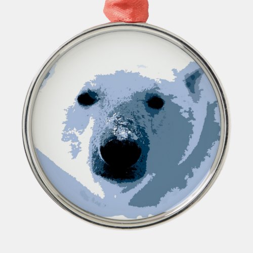 Polar Bear Metal Ornament