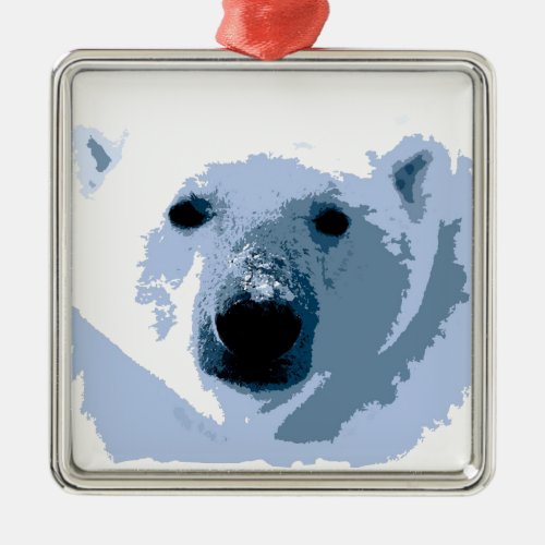 Polar Bear Metal Ornament