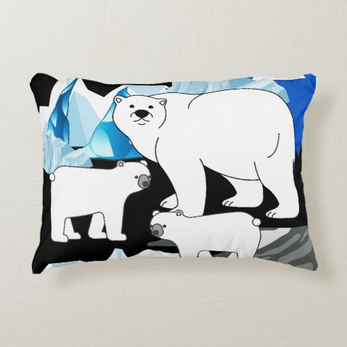 Polar Bear Mom  Accent Pillow