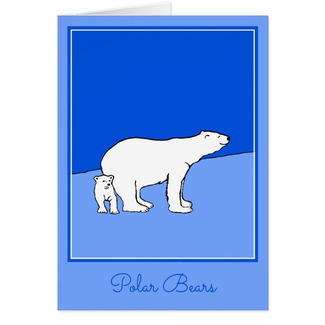 Polar Bear Mom and Cub Painting - Wildlife Art (Front)