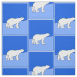 Polar Bear Mom and Cub Painting - Wildlife Art Fabric