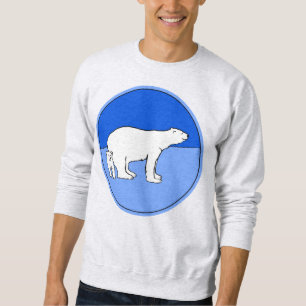 Polar Bear Mom and Cub Painting - Wildlife Art Sweatshirt