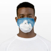 Polar Bear Mom And Cubs Adult Cloth Face Mask (Worn)