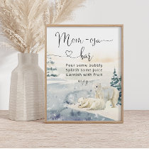 Polar Bear Mom-osa Bar Poster