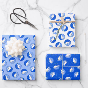 Polar Bear Mother and Cub Painting Wildlife Art Wrapping Paper Sheets