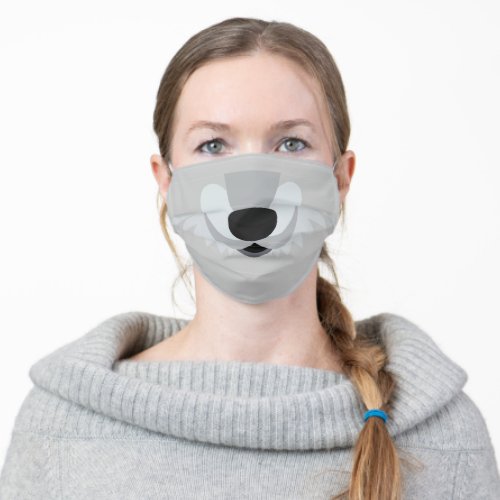 Polar Bear Mouth Funny Kids Cartoon Smile Adult Cloth Face Mask