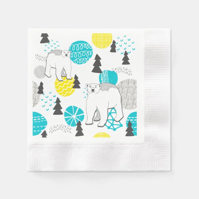 Polar bear napkins (Front)