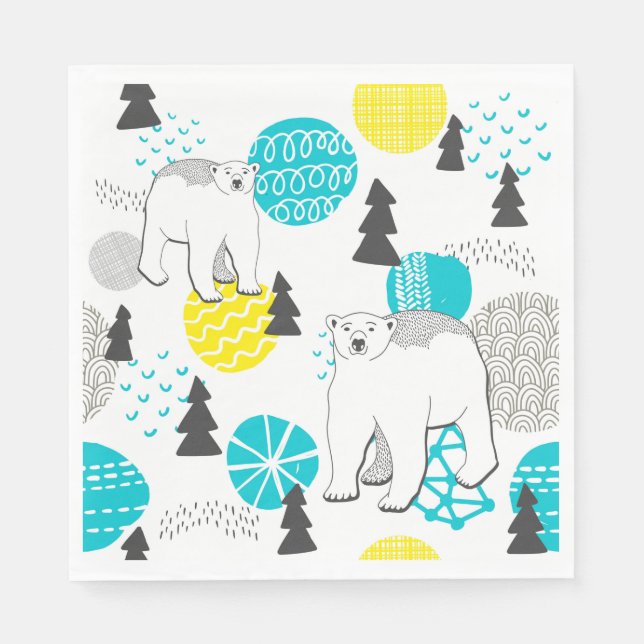 Polar bear napkins (Front)