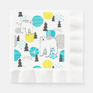 Polar bear napkins