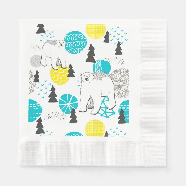 Polar bear napkins (Front)