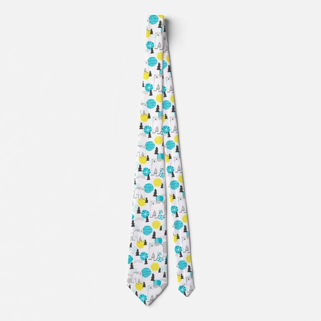 Polar bear neck tie (Front)