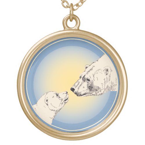 Polar Bear Necklace Wildlife Art Bear Necklace