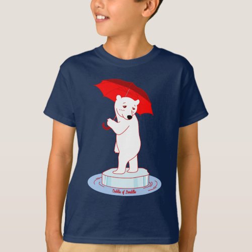 Polar Bear needs an Umbrella Doodle Art T_Shirt