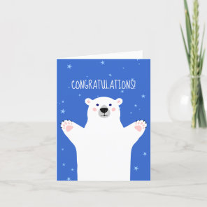 Polar Bear New Baby Congratulations Cards
