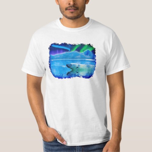 Polar Bear  Northern Lights Fantasy T_Shirt