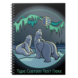 Polar Bear Notebook Personalized Bear Art Notebook