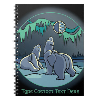 Polar Bear Notebook Personalized Bear Art Notebook