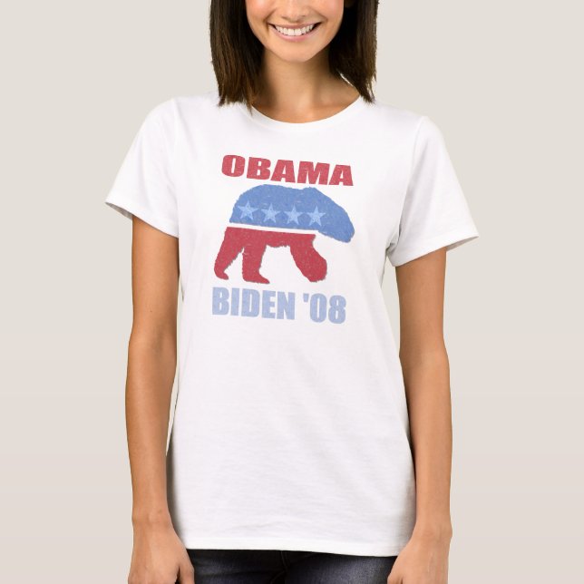 Polar Bear Obama Biden Long Sleeve Womens Shirt (Front)