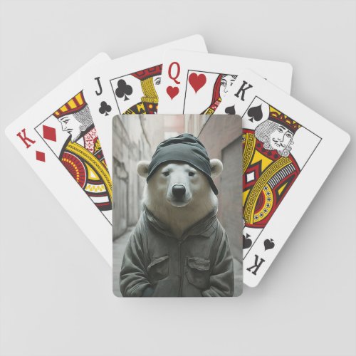Polar Bear on an Adventure Poker Cards