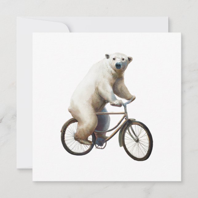 Polar Bear On Bicycle (Front)