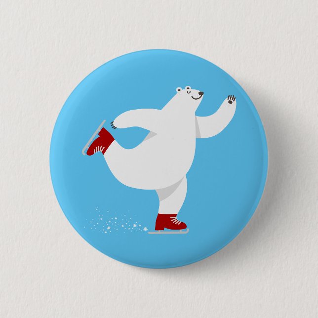 Polar Bear on ice Button (Front)