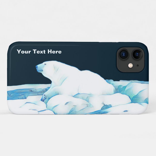 Polar Bear On Ice Case-Mate iPhone Case (Back (Horizontal))