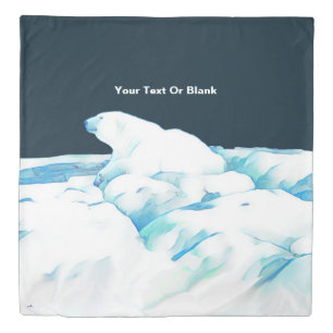 Polar Bear On Ice Duvet Cover