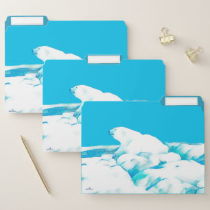 Polar Bear On Ice File Folder