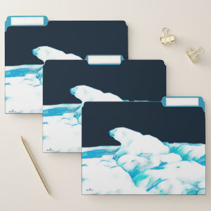 Polar Bear On Ice File Folder