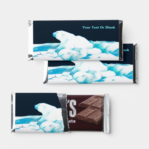 Polar Bear On Ice Hershey Bar Favors