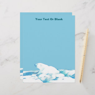 Polar Bear On Ice Letterhead