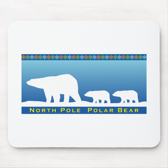 Polar Bear on Ice Mouse Pad (Front)