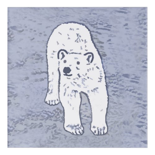 Polar Bear on Ice Painting _ Original Wildlife Art